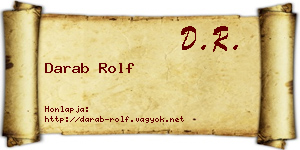 Darab Rolf névjegykártya